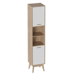 Калгари молодежная комната Стеллаж 450х450х2200 Дуб натуральный светлый / Белый матовый