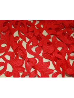 Лейсовое полотно, цв. Красный