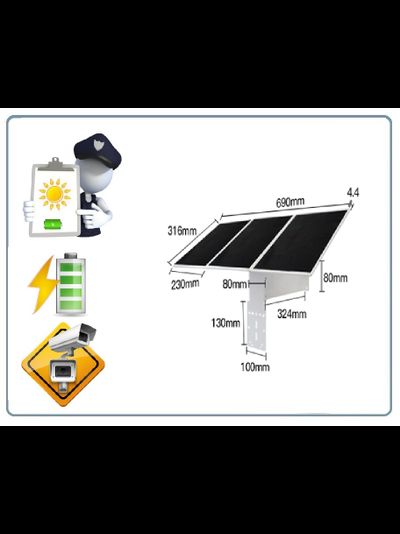 DE/VN-60W20A Солнечная панель с аккумуляторами для питания электронных устройств напряжением 12В до 5А и обеспечения автономной работы в уличных условиях, 20А/ч (до 6 дней авт. работы)