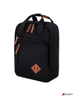 Рюкзак BRAUBERG FRIENDLY универсальный с длинными ручками, черный, 37×26×13 см. 270089