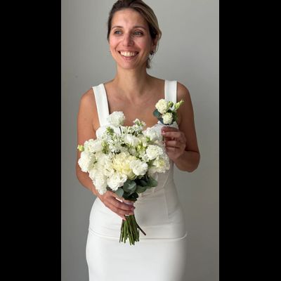 Букет невесты &amp; Бутоньерка № 1400