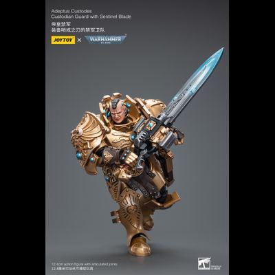 Адептус Кустодес - страж (Warhammer 40k) - КОЛЛЕКЦИОННАЯ ФИГУРКА 1/18 Adeptus Custodes Custodian Guard with Sentinel Blade (JT7837) - JOYTOY