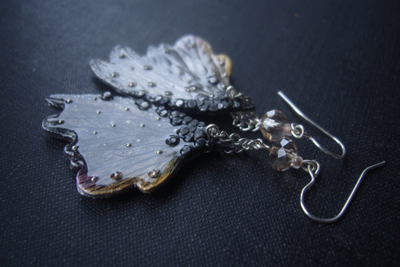 Фэнтези серьги "Крылышки Дымчатой Феи"
