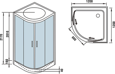 Душевая кабина WeltWasser EMMER 12015 WW500