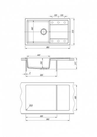МОЙКА DR.GANS ТЕХНО 860  ЦВЕТ ТЕРРАКОТА