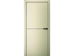 Дверь Стиль Line 2 эмаль латте с кромкой и молдингом