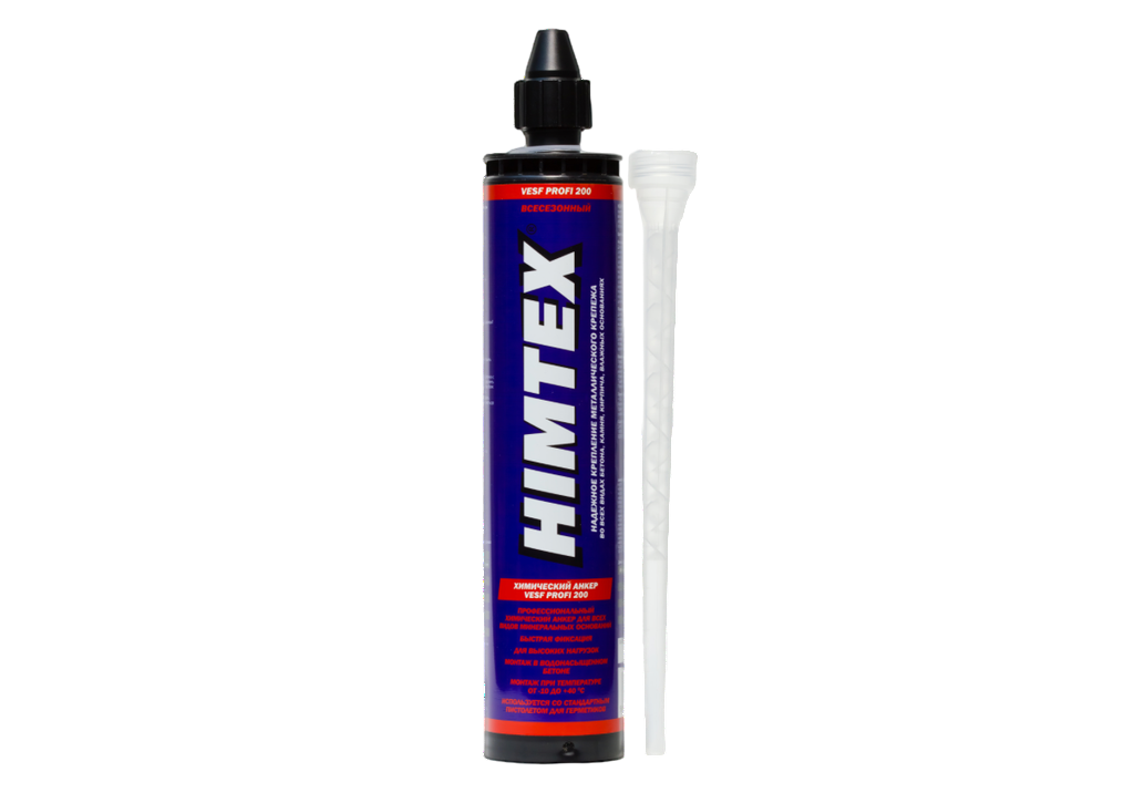 Профессиональный химический анкер HIMTEX VESF PROFI-200, 300 мл для любого бетона и кирпича, всесезо
