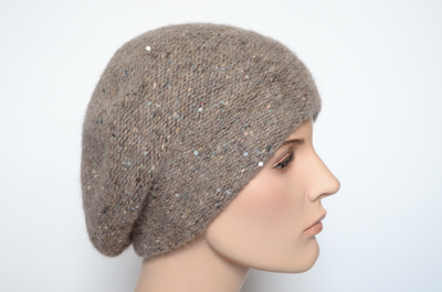 ореховый меланжевый женский берет Визио 6926 италия