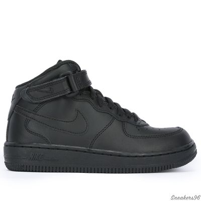 Nike Air Force 1 Mid  (с Мехом) Черные Унисекс
