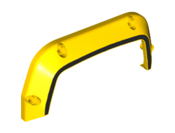 Technic, Panel Car Mudguard 15 x 2 x 7 with Black Stripe Pattern, Yellow (46882pb01 / 6316344)