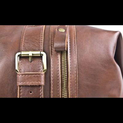 Кожаная дорожная сумка Campora Premium brown (арт. 
4019-53)