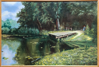 "Мальчик с голубем" холст масло 1954 год