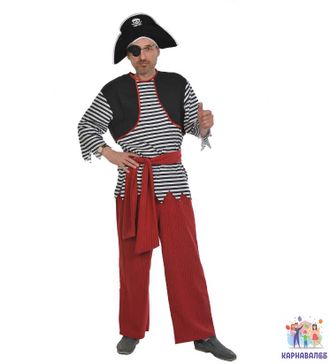 Карнавальный костюм &quot;Пират &quot; размер  52  (с маскарадными принадлежностями)