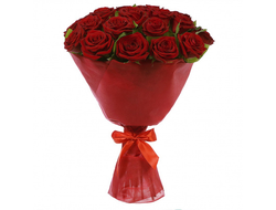 19 красных роз (70 см.)