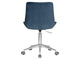 Кресло офисное DOBRIN DORA, синий велюр (1922-20), хромированная сталь