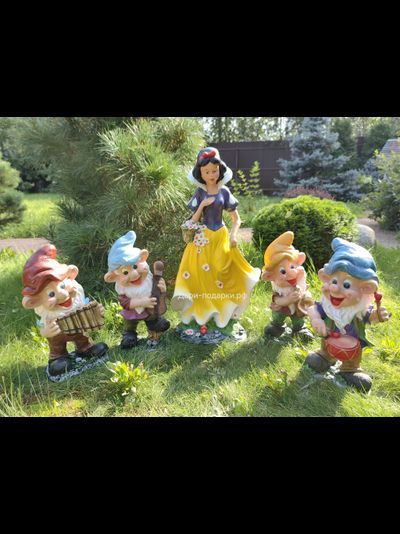 Гном музыкант с барабаном 43*23см   2кг   полистоун Россия  2579/091037-2*