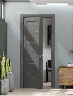 Царговые двери в стиле хай-тек (покрытие на пластиковой основе)