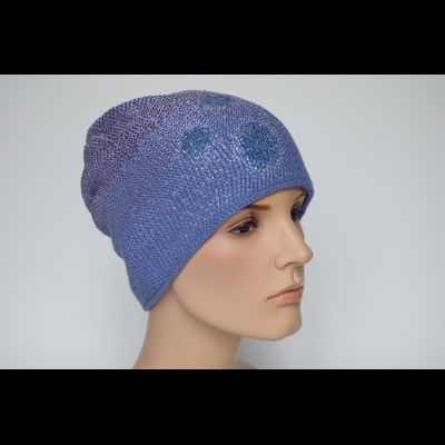 Фиолетовая шапка с украшениями Vizio Италия 7091 CY