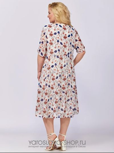 Шифоновое платье с цветочным орнаментом