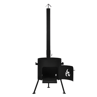 Печь под казан с трубой 340 мм. (под казан 8-10л.) сталь 2 мм.