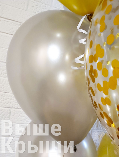 Серебро металлик шар гелиевый