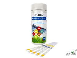 Тест-полоски 6в1 экспресс (25шт) НИЛПА (pH, GH, KH, NO2-, NO3-, Cl2)