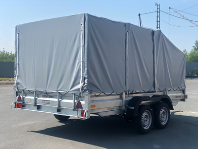 Прицеп «Спутник» (3420х2000х330) двухосный, оцинкованная рама, с силовым подрамником