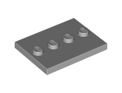 Tile, Modified 3 x 4 with 4 Studs in Center, Light Bluish Gray (88646 / 6079461)