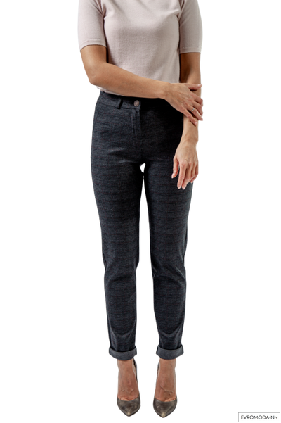 Брюки женские серые стрейч Linea Cinque 44/21270 (р. XL / 52 RU)