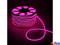 Неон 220V Розовый 14*26мм