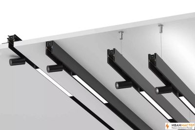 Монтаж трекового шинопровода для светильников ИВАНМАСТЕР