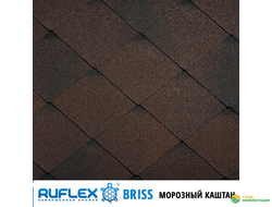 Гибкая черепица Ruflex Briss (Руфлекс Брис) цвет: Морозный каштан