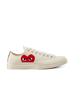 Кеды Converse X Comme Des Garçons Play Chuck 70 Low Top белые фото