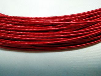 Канитель жесткая красная, толщина 1 мм
