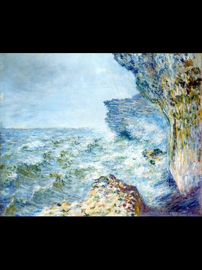 Купить греющую картину с фото репродукции Клода Моне Море в Фекаме
