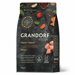 Grandorf Fresh для взрослых кошек с индейкой и бататом, 400 г