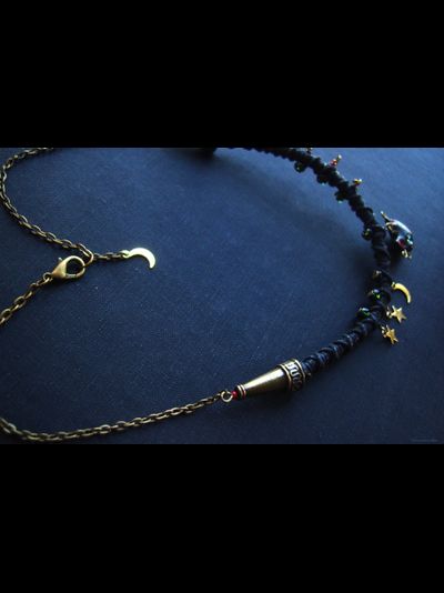 Короткое колье &quot;Нечеширрр&quot;, украшение в стиле фэнтези (по мотивам &quot;Алисы в Стране Чудес&quot;)