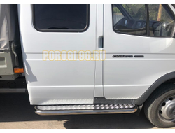 Пороги с накладным листом d42 ГАЗель ГАЗ 27057