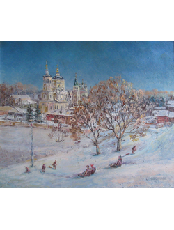 Круглова Светлана. "Каникулы в Серпухове",  холст / масло,  55 х 65 см.,  2014 г.