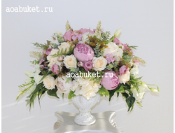 Композиция из искусственных цветов Кармен благородная в светлом № С001