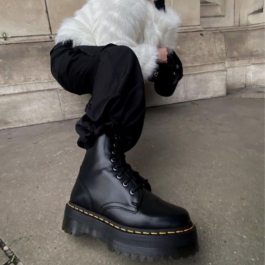  Dr Martens 1460 черные на платформе