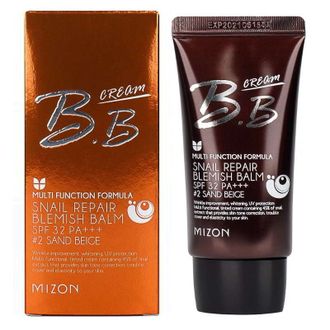 ББ крем с экстрактом улитки Mizon Snail repair blemish balm 02 sand beige (50ml)