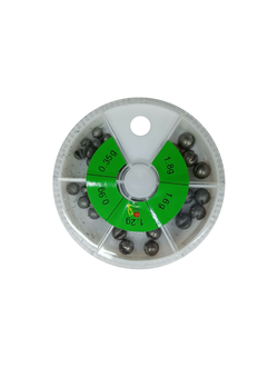 Набор грузил #WF-55 "Дробинка" 0,35; 0,9; 1,2; 1,8г (1уп/ 10 наборов)