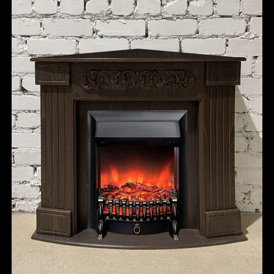 Угловой электрокамин Венеция AO с очагом Fobos