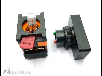 Пусковой выключатель старт стоп для электродвигателя 10а 600в 4 контакта прямоугольник