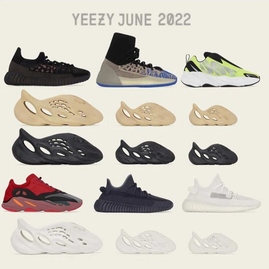 Кроссовки Adidas Yeezy Boost релизы 2022 года