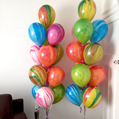 Воздушные шары "Агат" (мраморные шары)