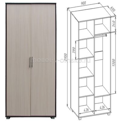 Шкаф Джон 2-х дверный