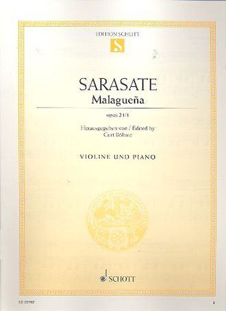 Sarasate Malaguena op.21№1 for Violin and Piano