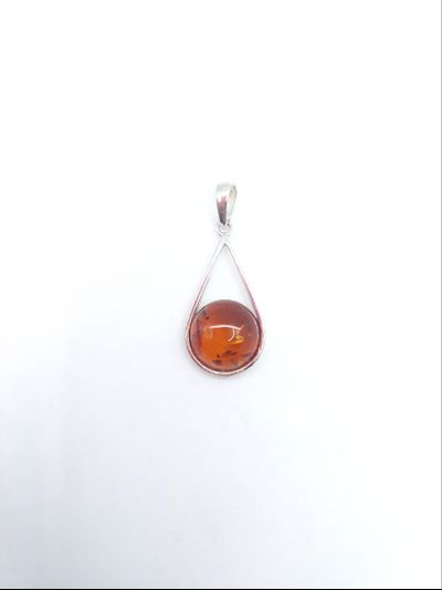 Кулон "Круг" из медового янтаря